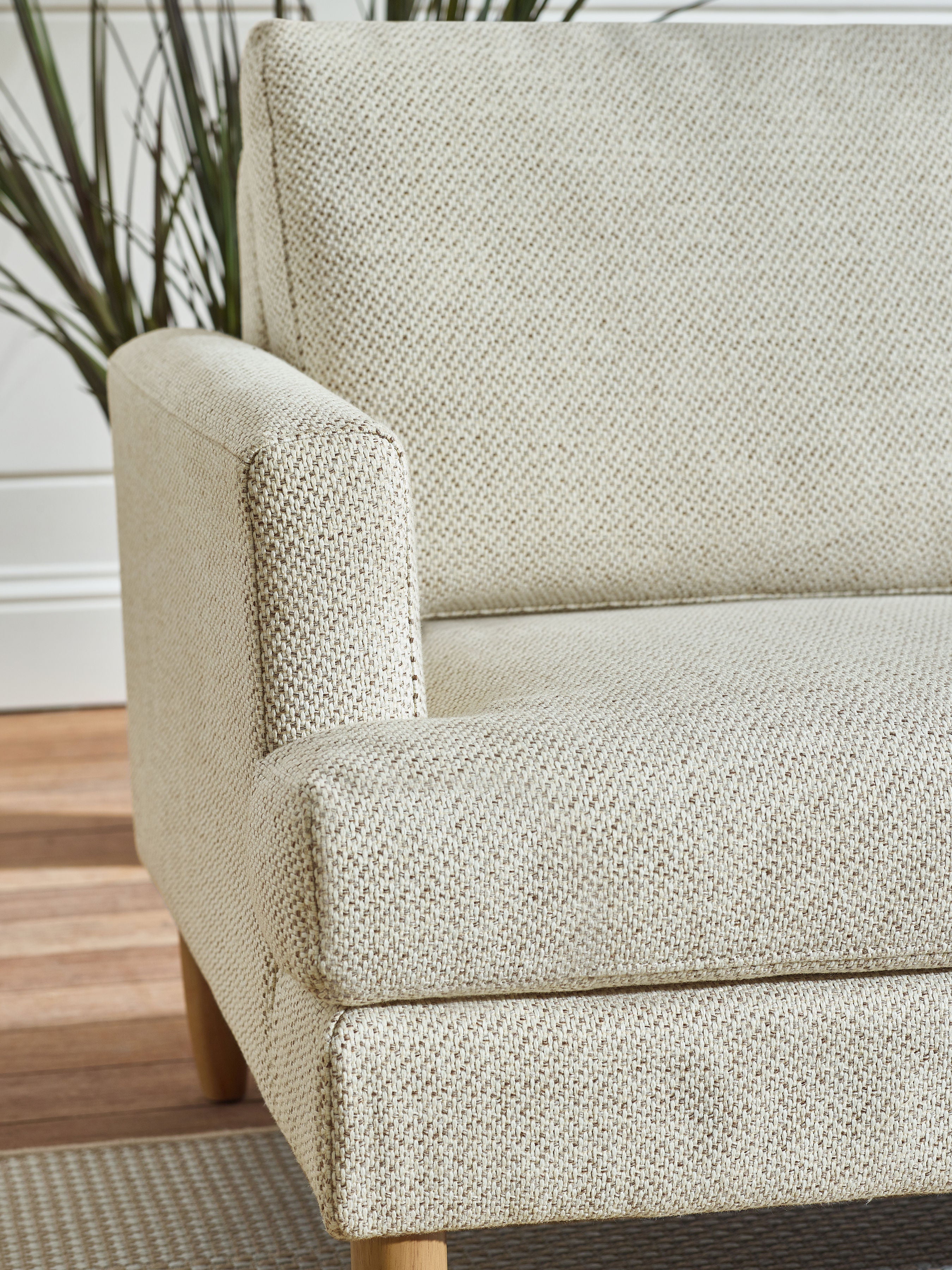 Camilla Beige Pearl Barley Sofa | 2 Seater